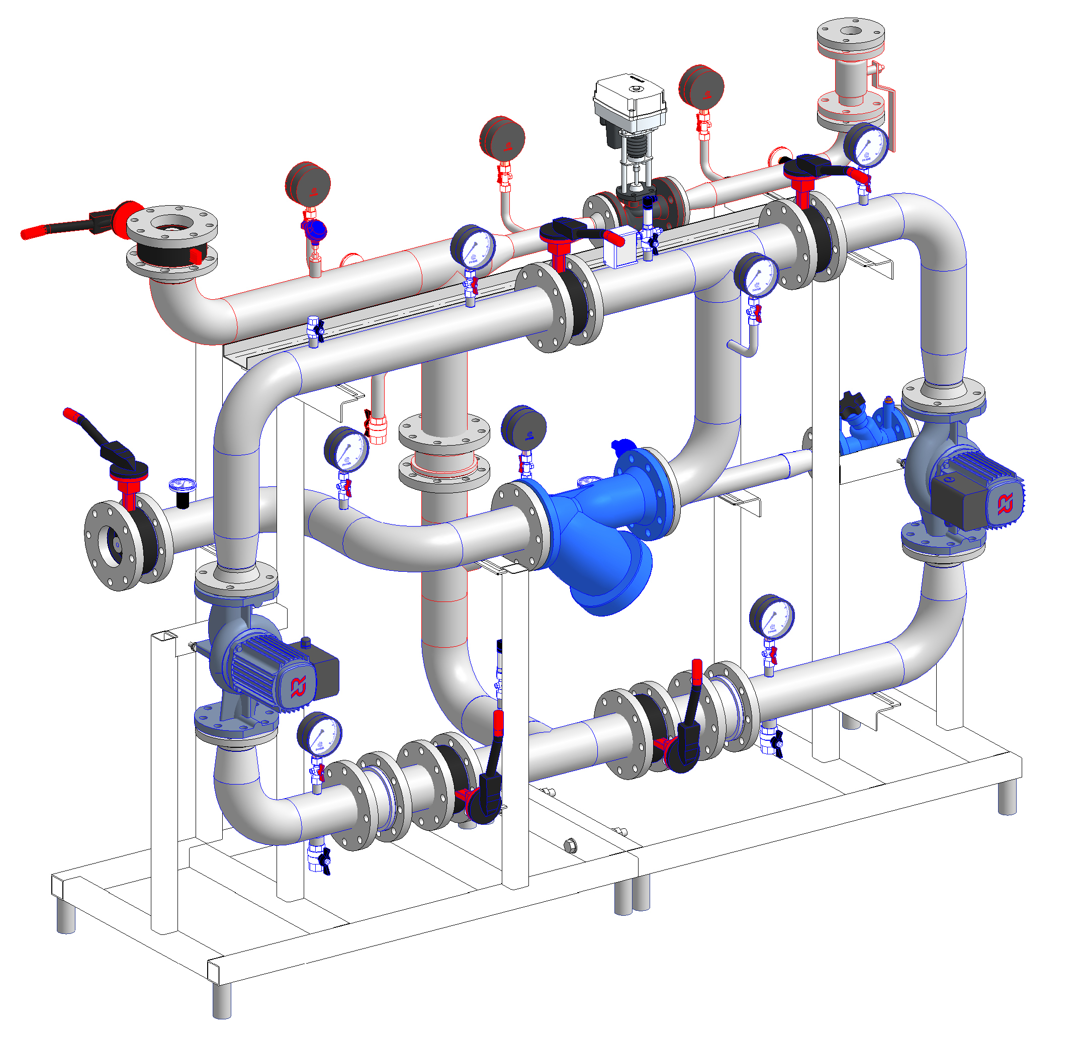 Узел ввода и учёта тепла