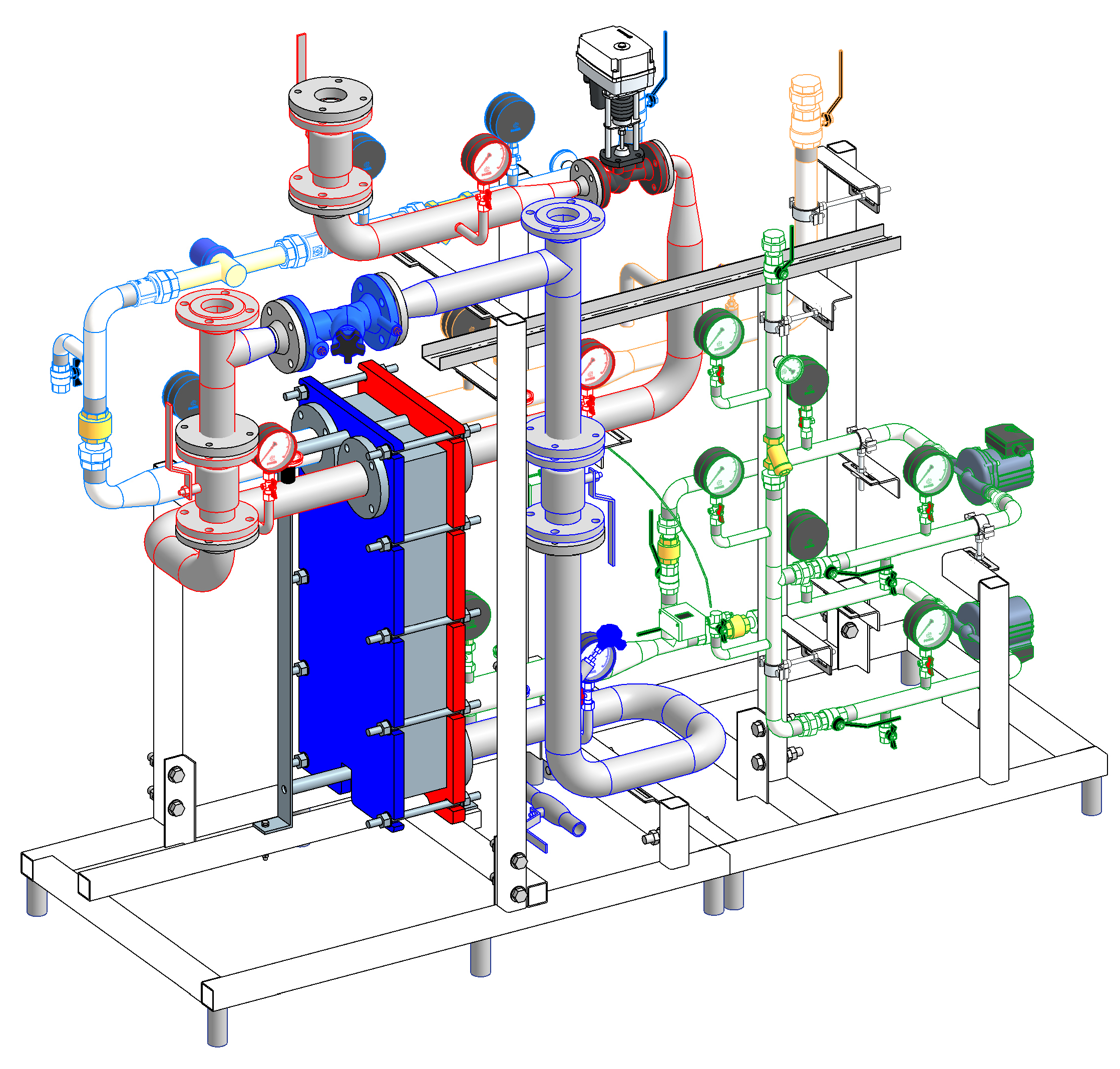 Совмещённая схема отопление+ГВС